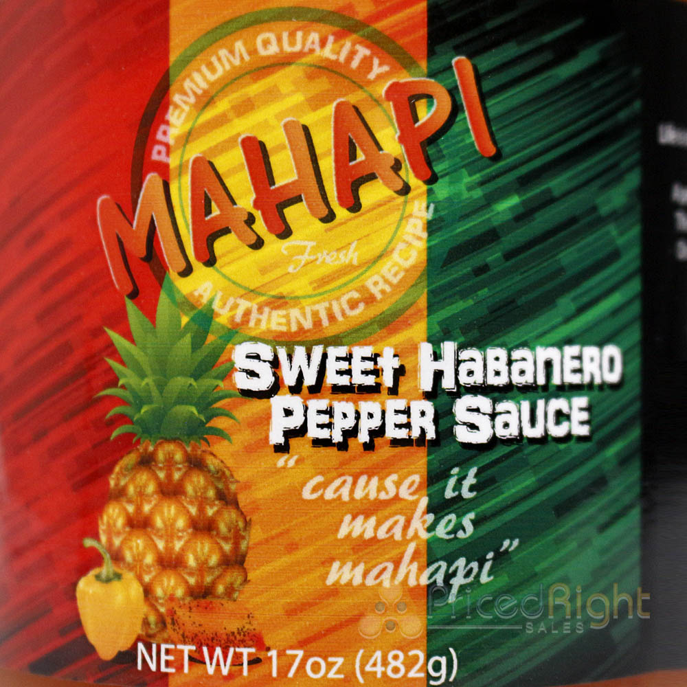 MAHAPI Sweet Habanero Pepper Sauce 17 Oz Jar Sweet and Heat 95436-MAHAPI