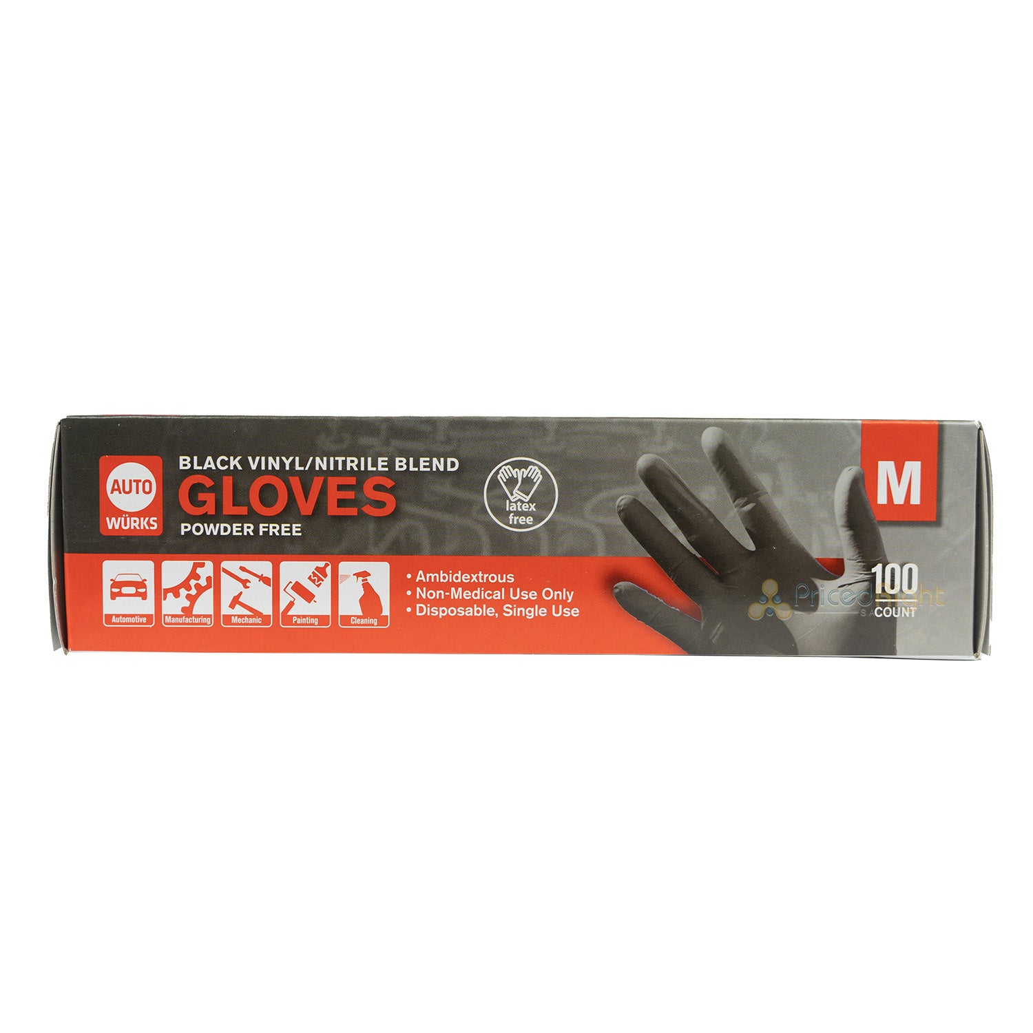 Nitrile Disposable Gloves Powder and Latex Free Food Grade Medium Box of 100