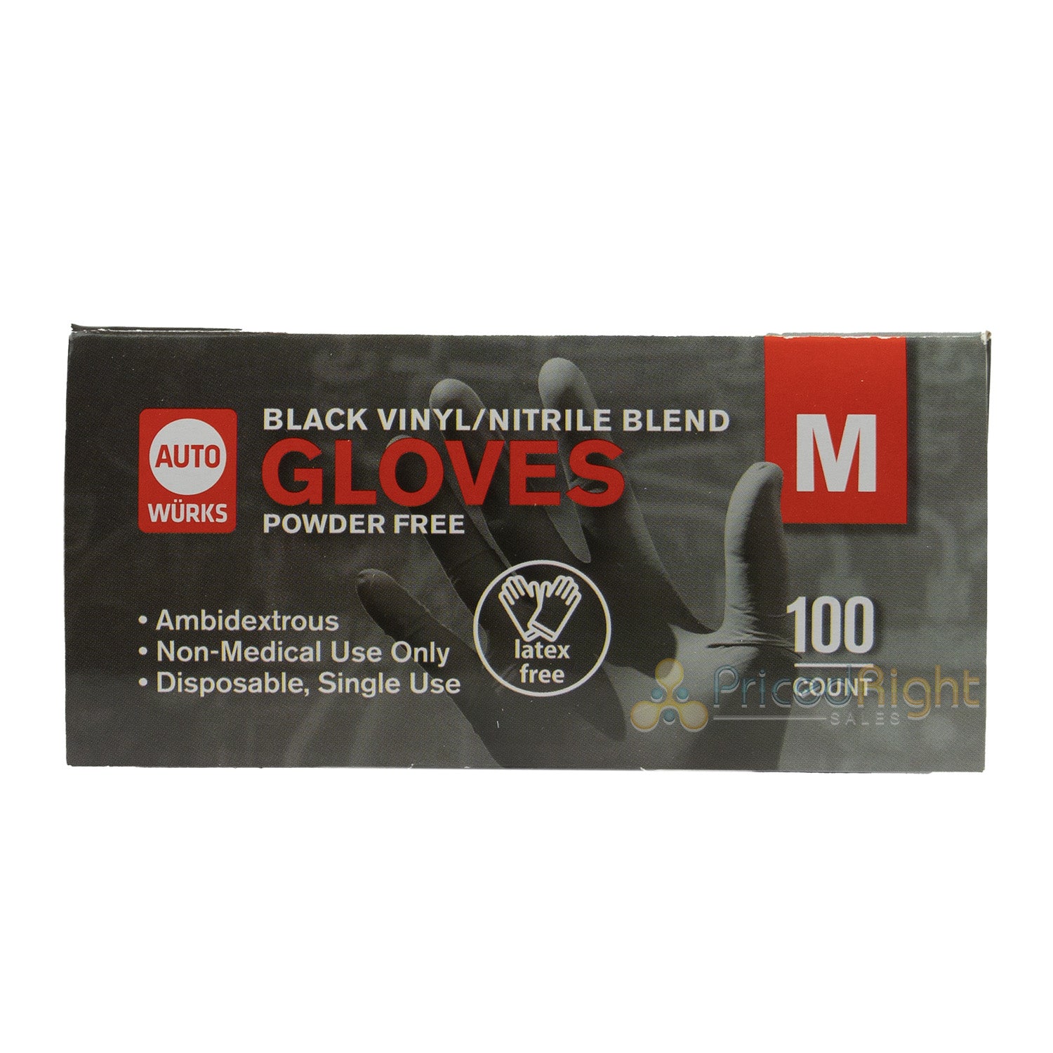 Nitrile Disposable Gloves Powder and Latex Free Food Grade Medium Box of 100