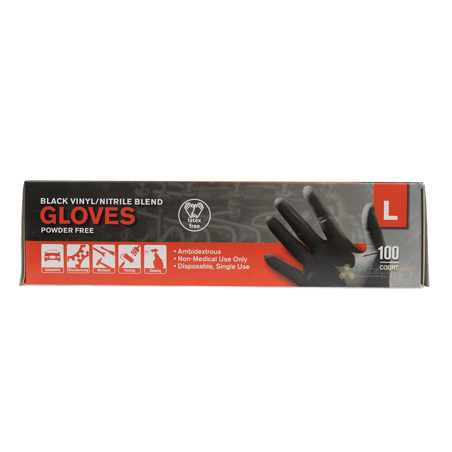 10 Pack Large Vinyl And Nitrile Gloves 1,000 In A Case Powder And Latex Free