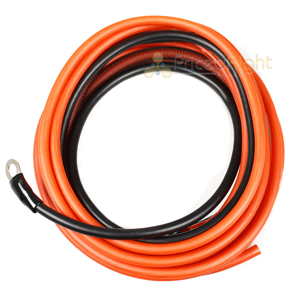 Alphasonik 8 Gauge Amplifier Wiring Kit Orange Power Wire ANL Fuse Style AAK8G