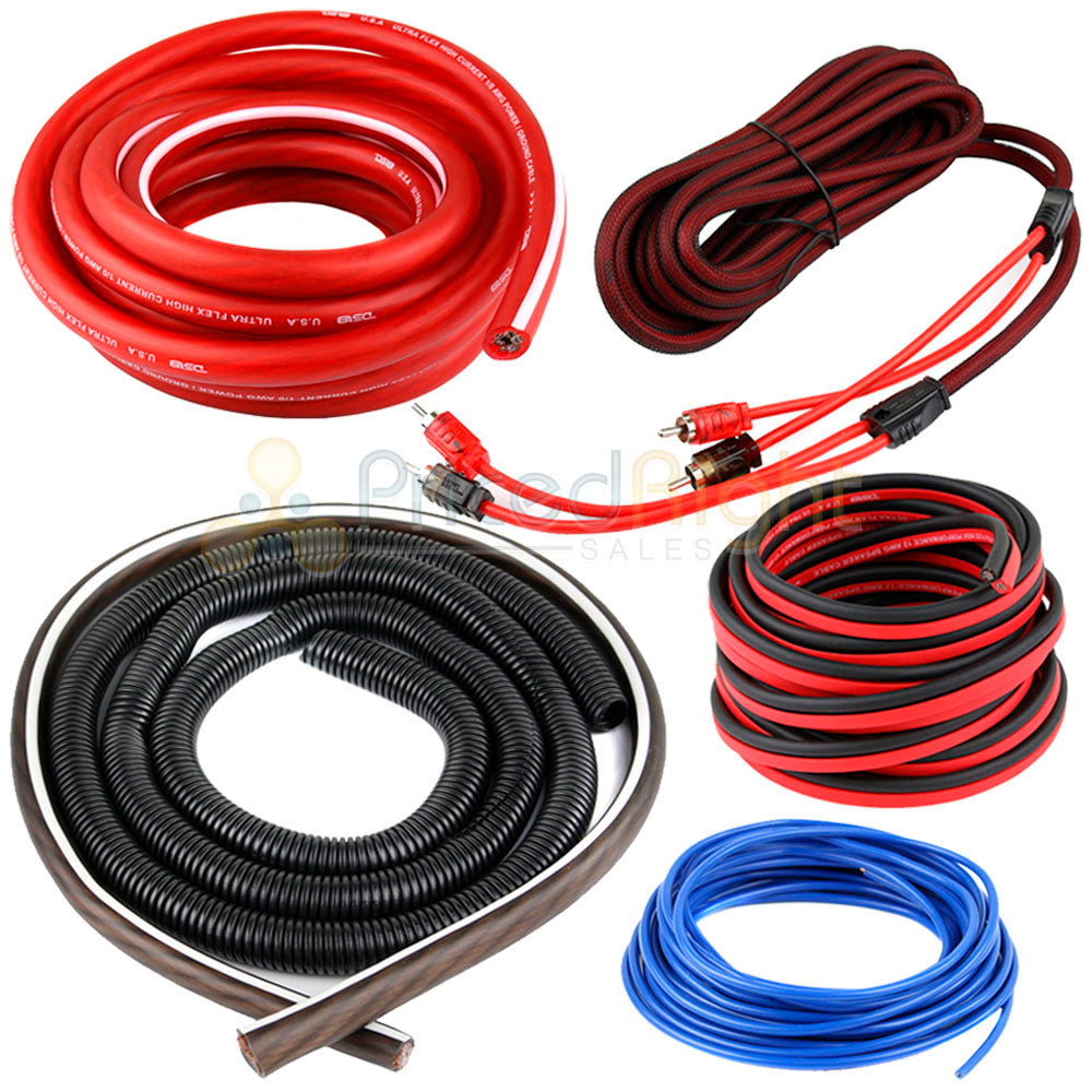 DS18 0 Gauge Power Install Kit High Performance Amplifier Wiring Cables AMPKIT0