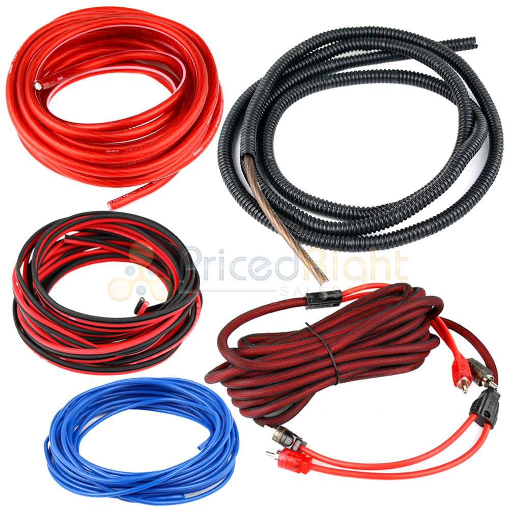 DS18 8 Gauge Power Install Kit High Performance Amplifier Wiring Cables AMPKIT8