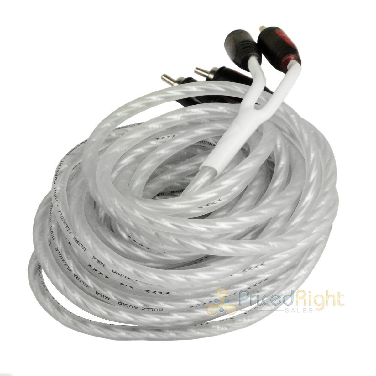 22 ft Triple Shield Platinum Twisted Interconnect RCA Cable Car Amp Cable B22TPR