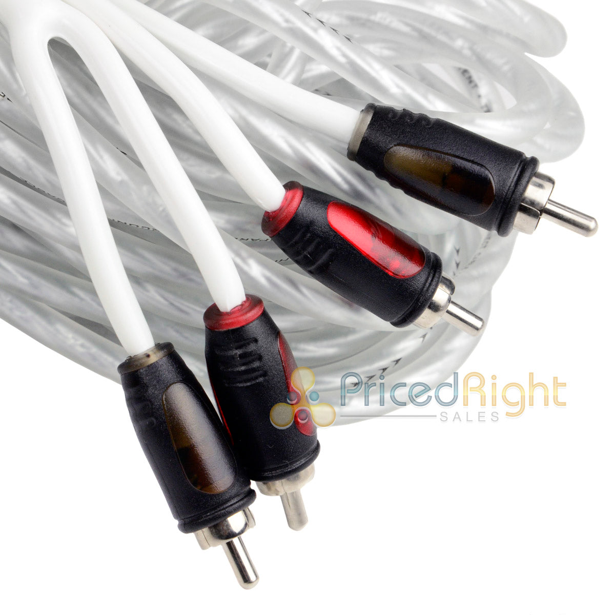 Pair 22 ft Triple Shielded Platinum Twisted Interconnect RCA Cable 2 Pack B22TPR