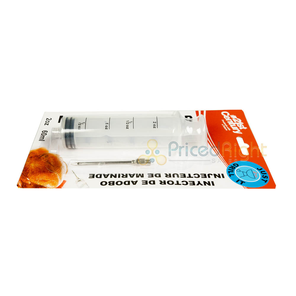 Marinade Meat Injector Syringe With Screw on Needle 2 oz  21st Century