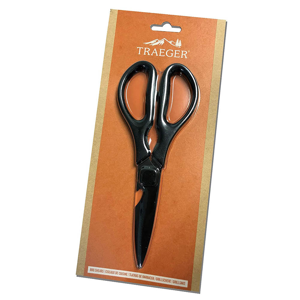 Traeger BBQ Shears Titanium Coated Stainless Steel Blades Black Non Slip BAC535