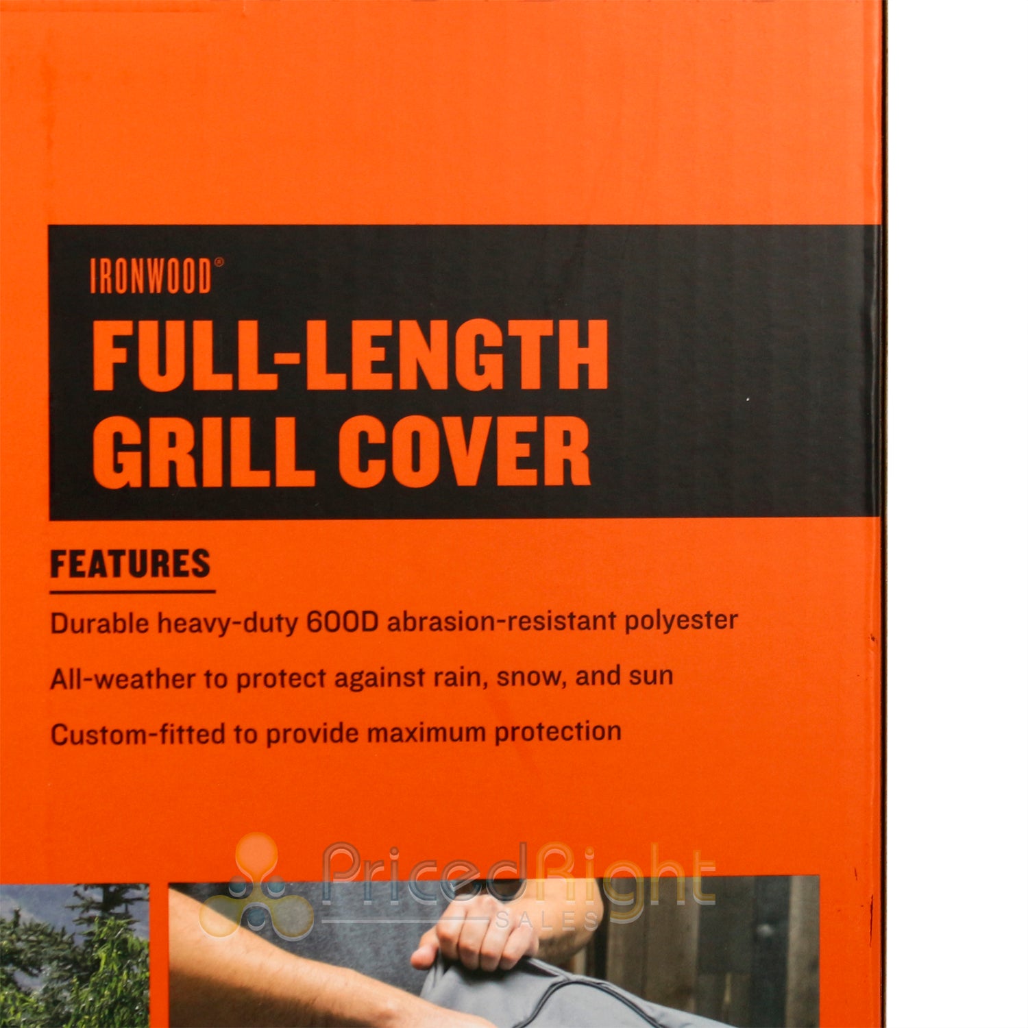 Traeger Ironwood Heavy-Duty All-Weather Full Length Polyester Grill Cover Gray