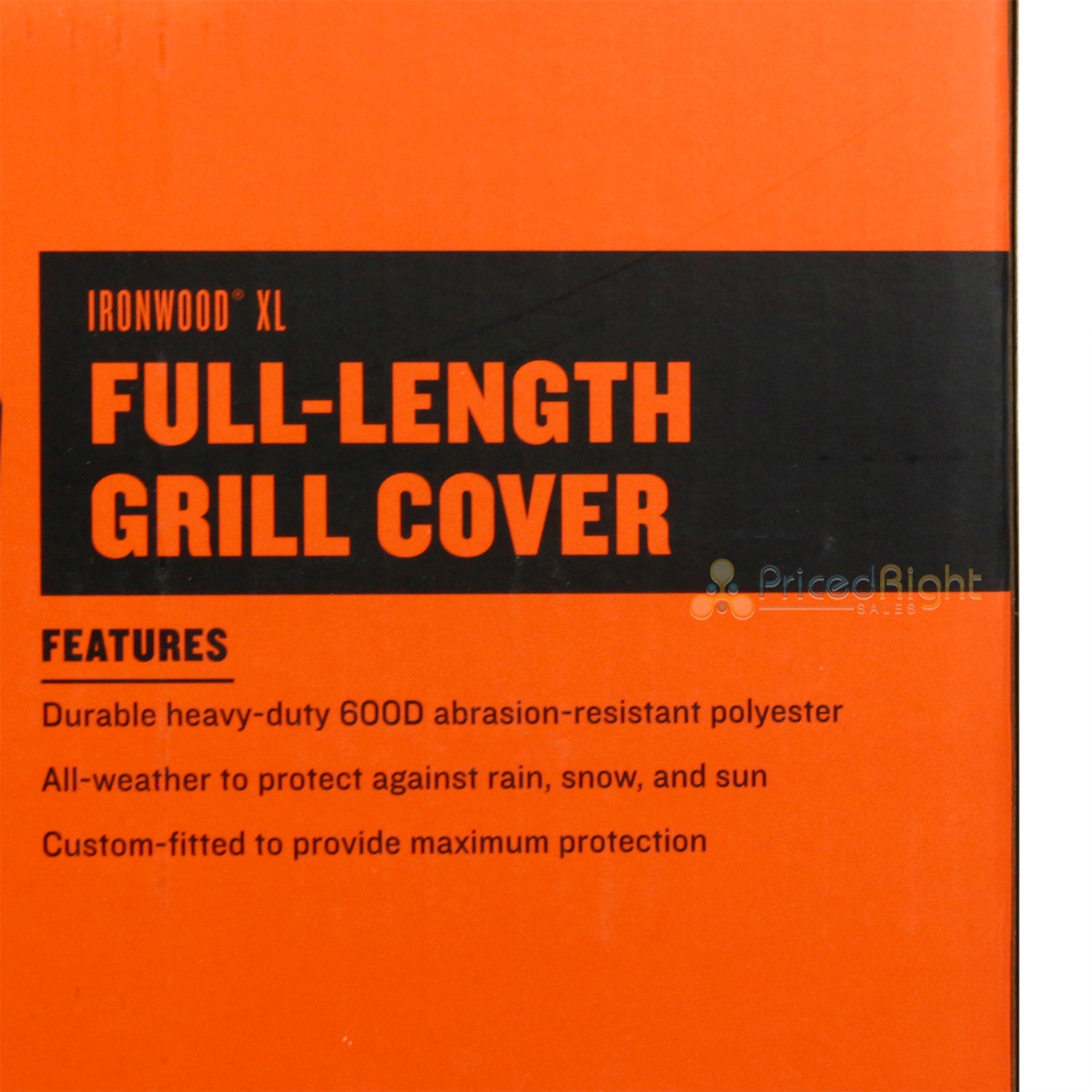 Traeger Ironwood XL All-Weather Full Length 600D Polyester Grill Cover Gray