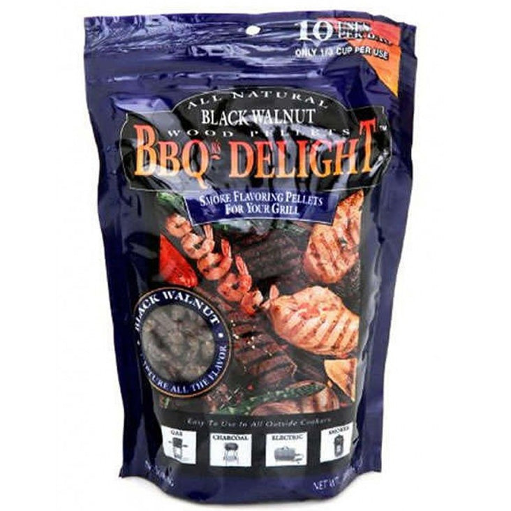 BBQr's Delight 2 Pack Black Walnut & Hickory Pure Wood Grilling Pellets 1lb Bags