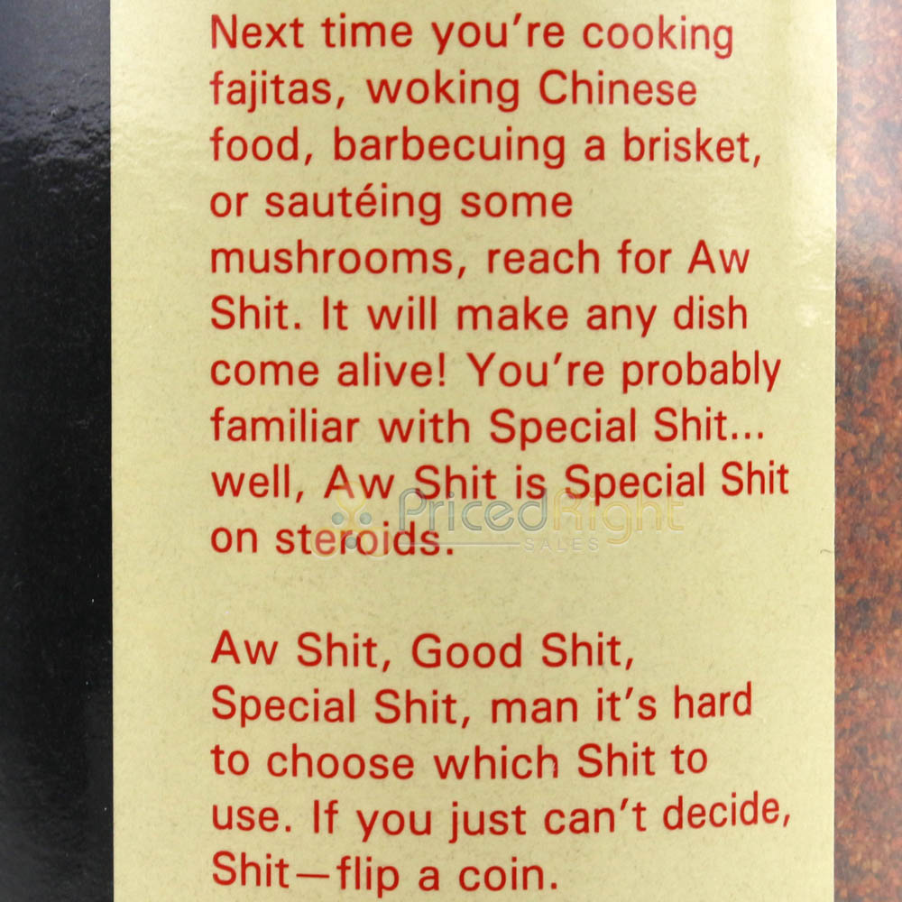 Big Cock Ranch 9 Oz Aw Shit Hot & Spicy Seasoning All Purpose Gluten & Msg Free