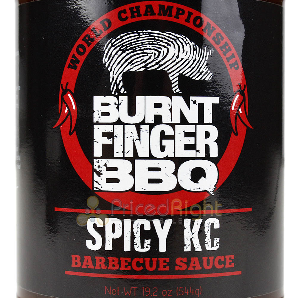 Burnt Finger BBQ Spicy Barbecue Sauce 19.2 World Championship Kansas Style