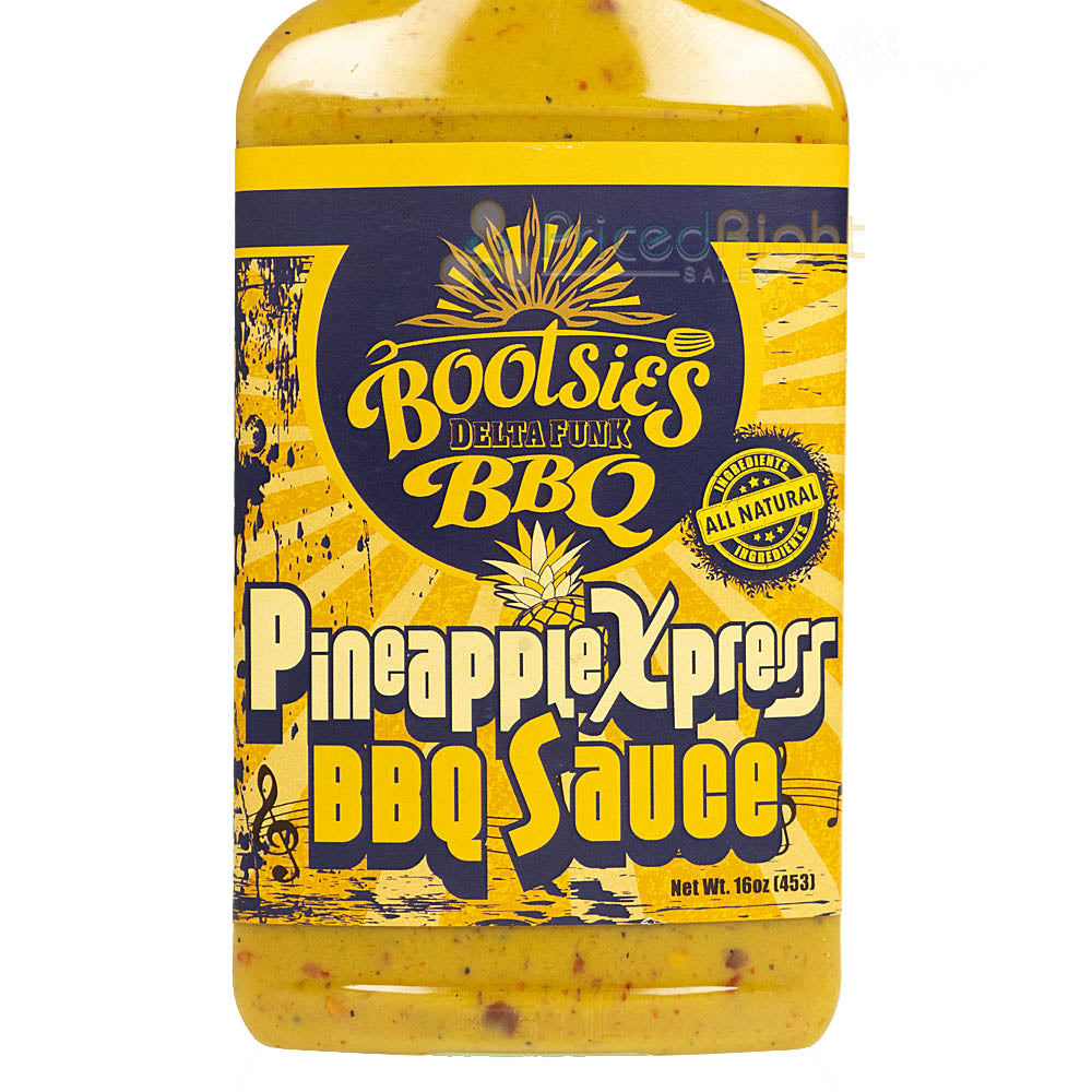 Bootsies Delta Funk BBQ Pineapple Xpress BBQ Mustard Sauce All Natural 16 Ounces