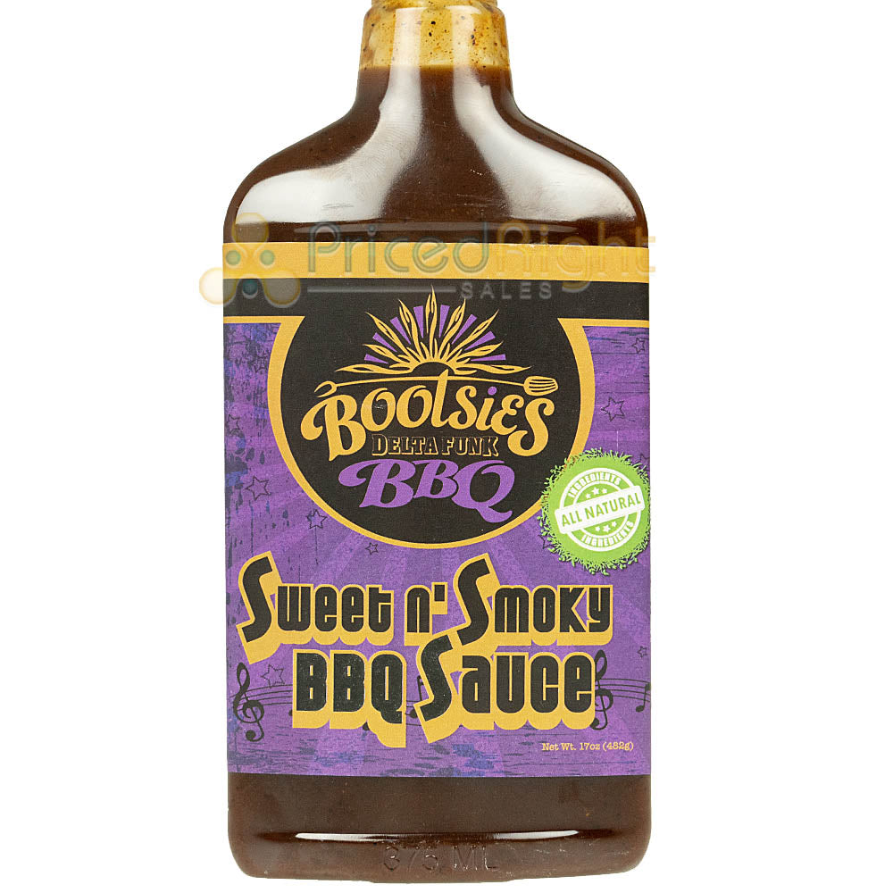 Bootsies Delta Funk BBQ Sweet N Smoky BBQ Sauce Gluten Free No MSG 17 Ounces