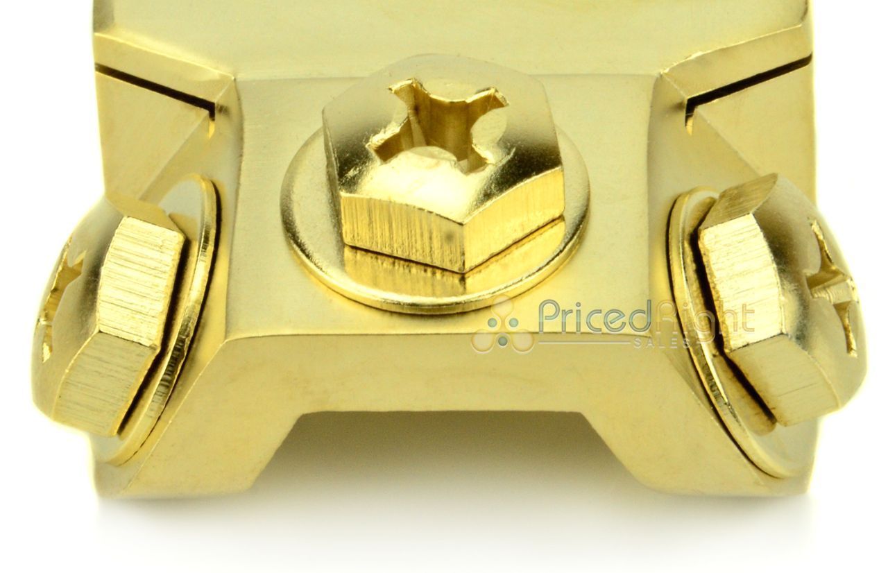 2 Xscorpion Battery Terminal Any Size Gauge Ring Terminal Pos Neg BTRG Gold