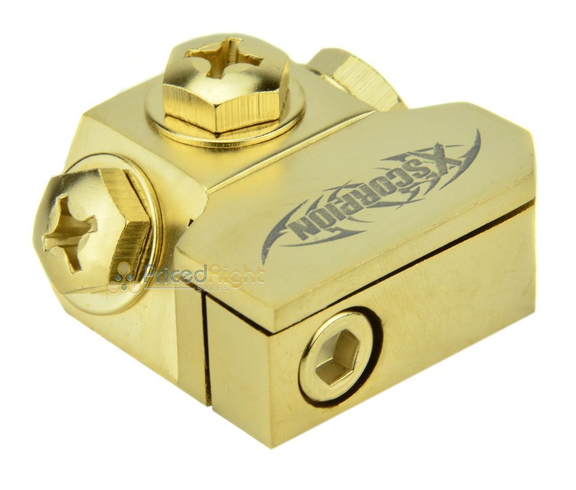 Battery Terminal Connector Any Gauge Ring Terminal Positive Negative Gold Plated