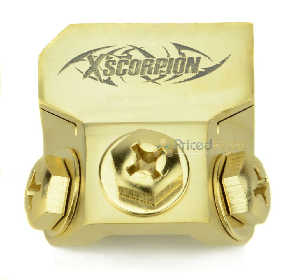 Battery Terminal Connector Any Gauge Ring Terminal Positive Negative Gold Plated