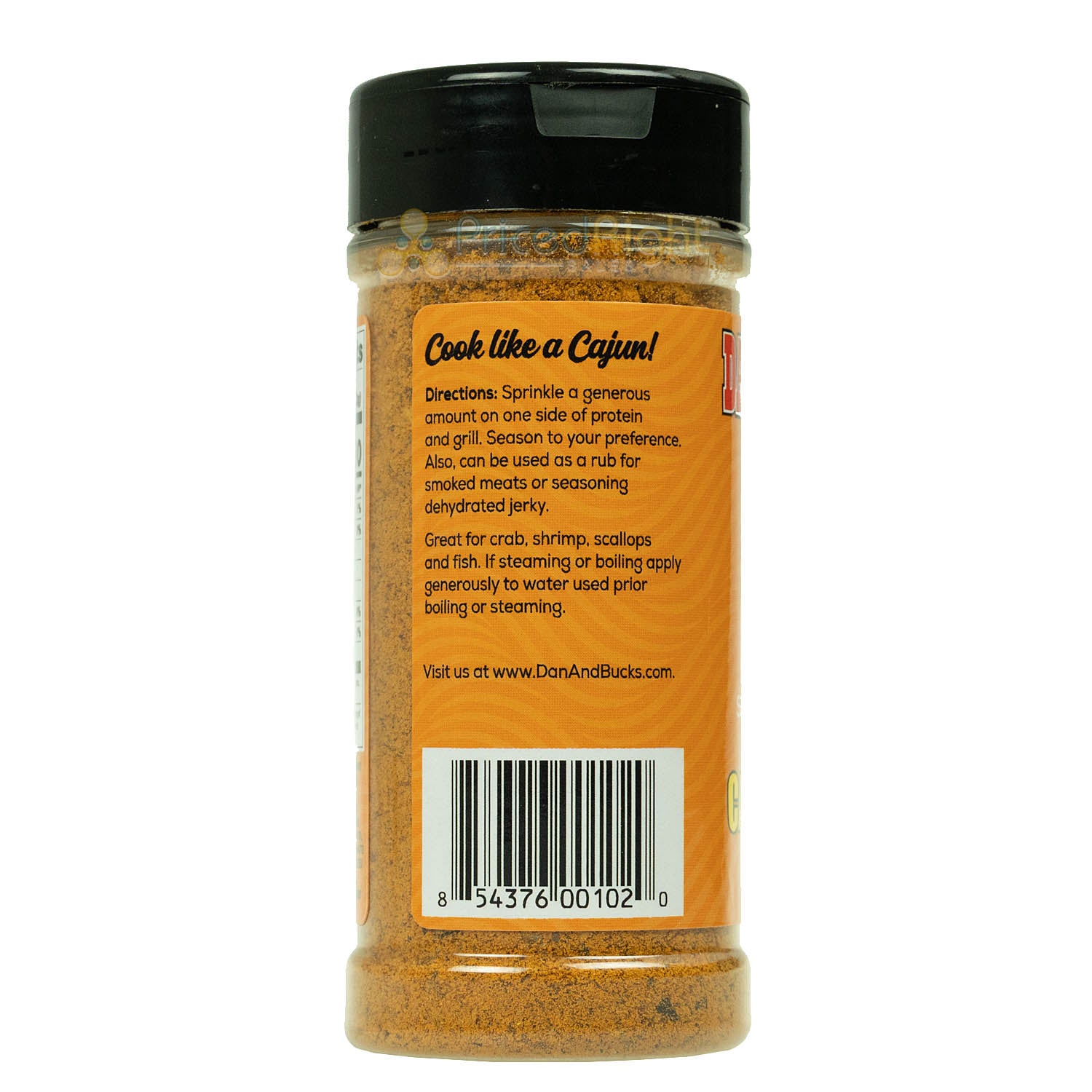 Dan & Buck's Cajun Butter Seafood Seasoning for Crab Shrimp Scallops Fish 3.5 oz