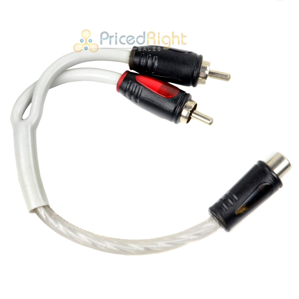 2 Pack 1 Female to 2 Male RCA Splitter Triple Shield Inteconnect Car Home Audio