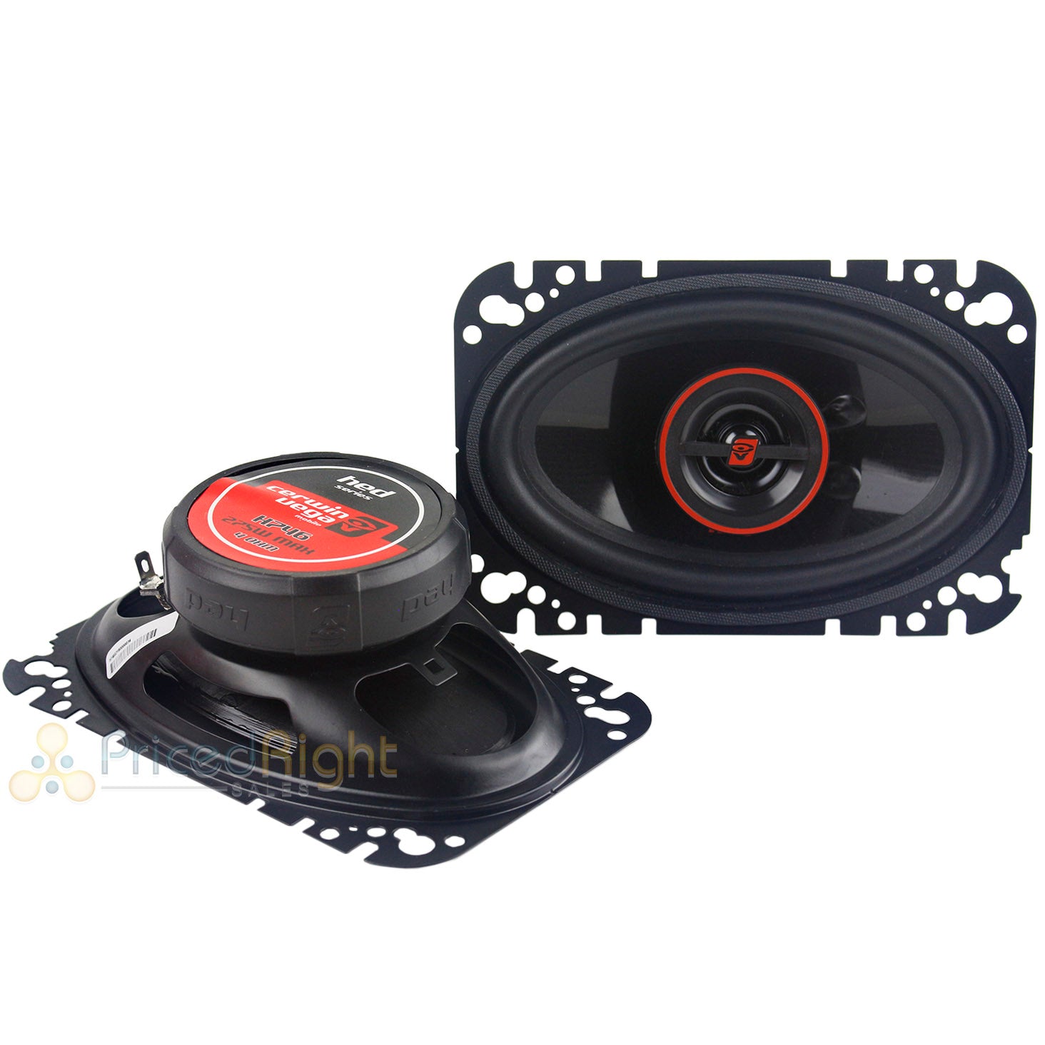 Cerwin Vega H746 4x6" 2-Way Coaxial Speakers 1" Polypropylene Dome Tweeter Pair