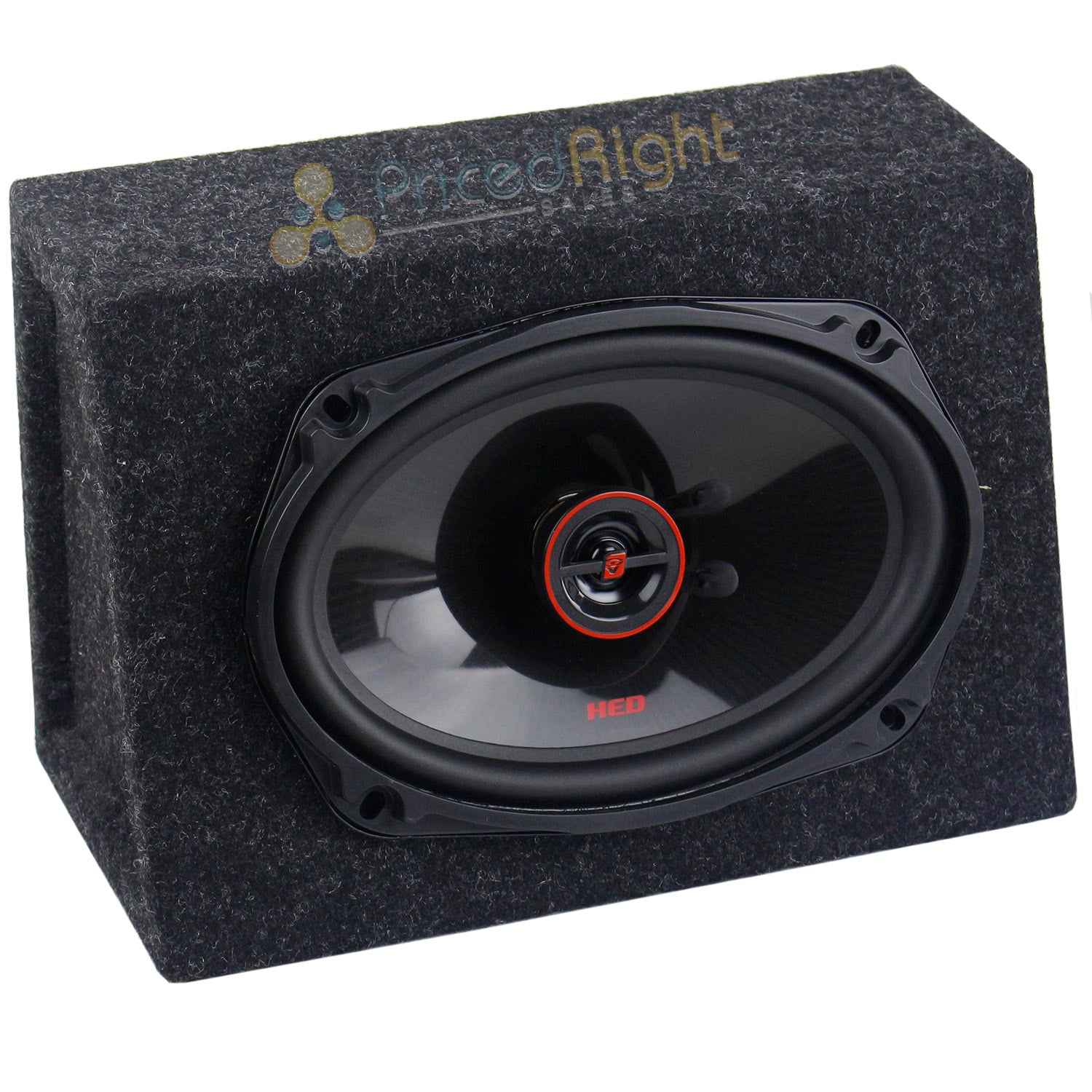 Cerwin Vega H7692 6x9" 2-Way Coaxial Speakers and Angled Enclosure Speaker Boxes