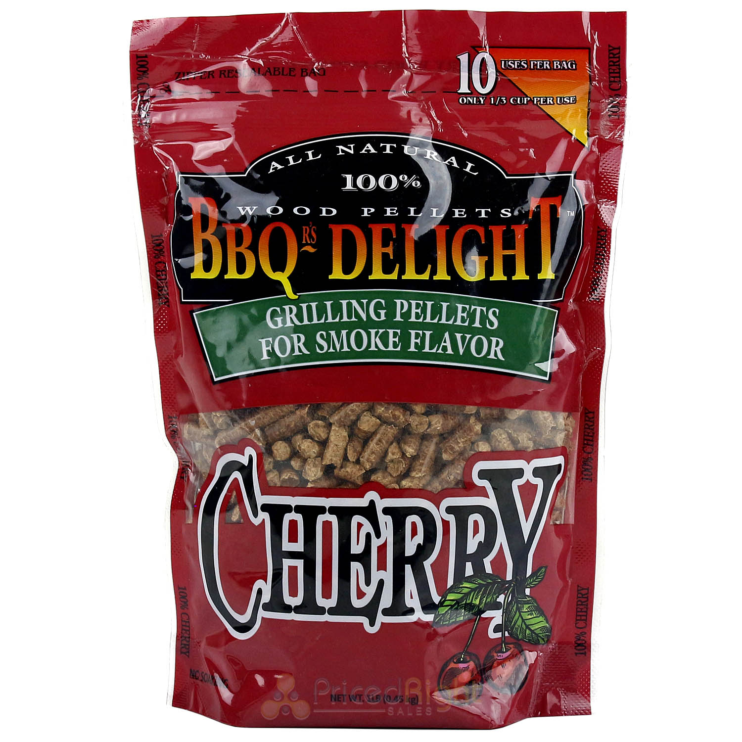 BBQr's Delight 2 Pack Cherry & Mesquite Natural Wood Grilling Pellets 1lb Bags