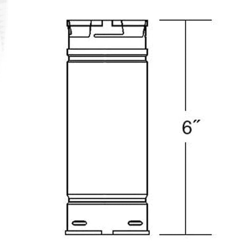 Comfortbilt Duravent 4" x 6" Straight Length Chiney Pipe 4PVP-06