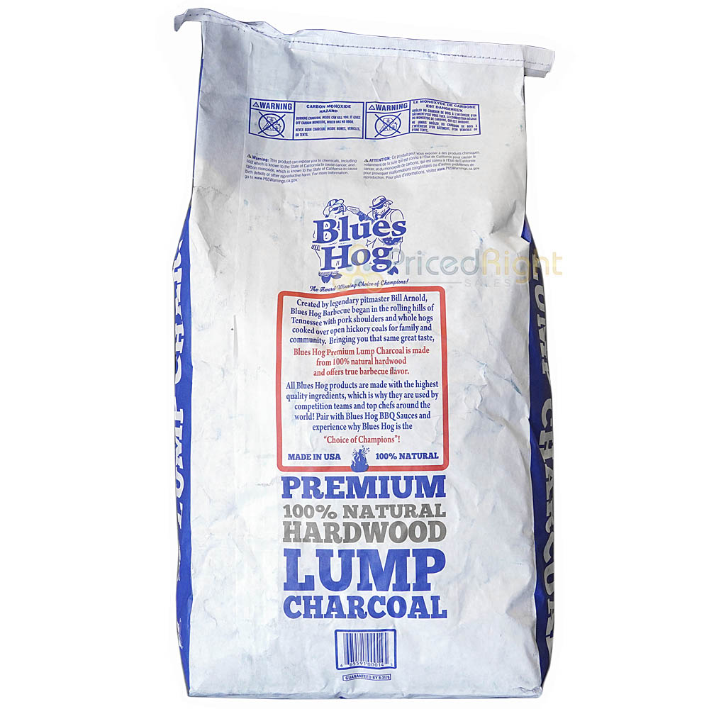 Blues Hog Lump Charcoal 20 lb Bag Pit-master Approved 100% Natural Hardwood