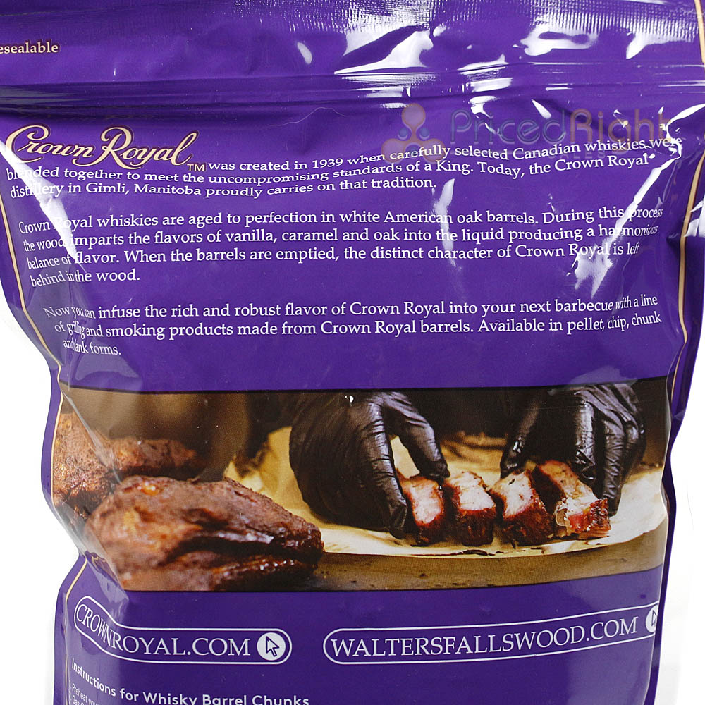 Crown Royal Premium Whisky Barrel Cooking Chunks Rich & Robust Flavor CR-CHUNKS