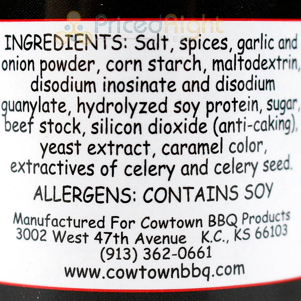 Cowtown Steak Grill Seasoning 7.5. Oz Kansas City Style Hint of Beef Flavor