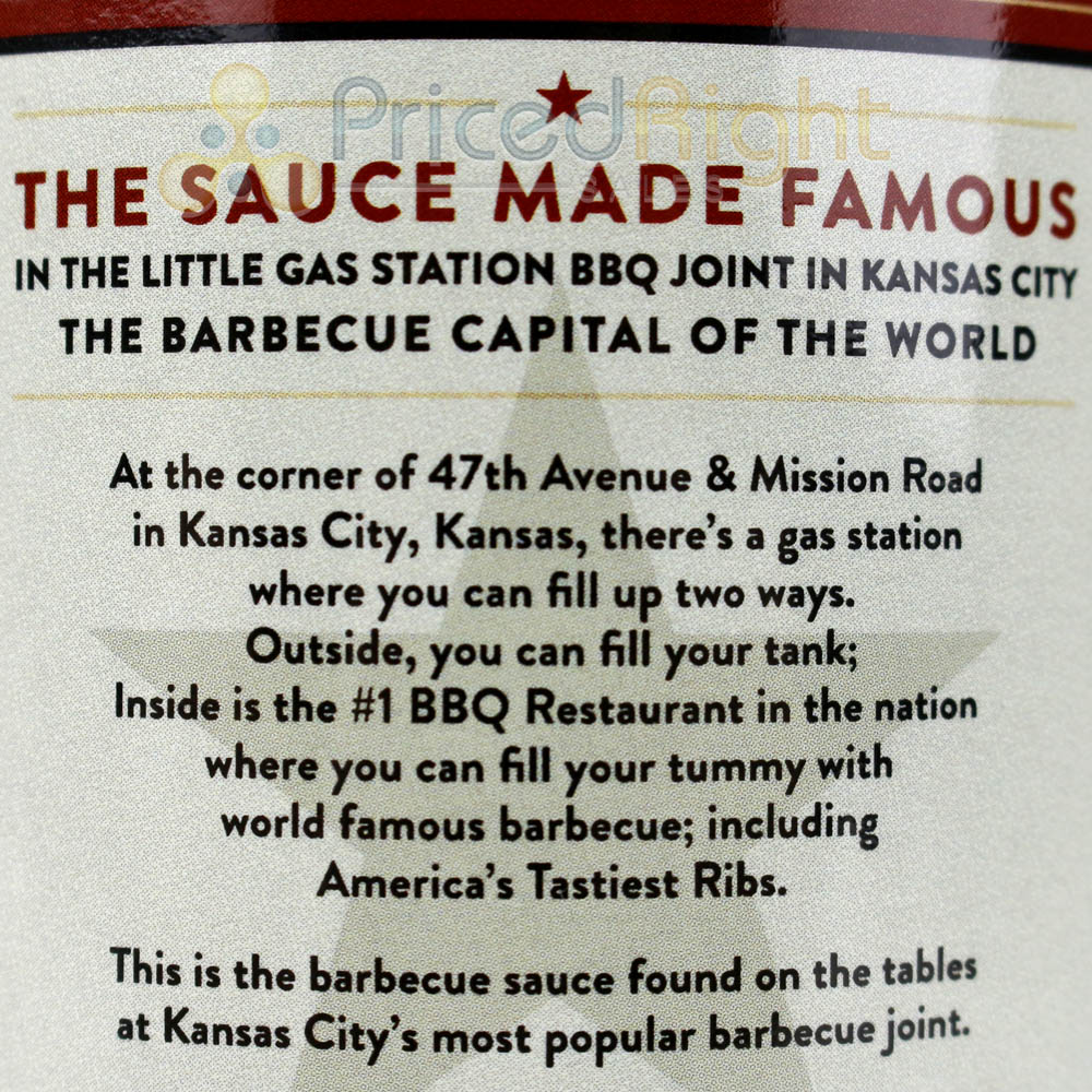 Joes Kansas City Original BBQ Sauce 20.5 Award Winning Championship BBQ Blend