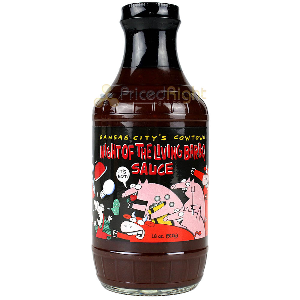 Cowtown 2 Pack BBQ Sauces Original 18 Oz & Night of the Living Bar-B-Q Hot 18 Oz