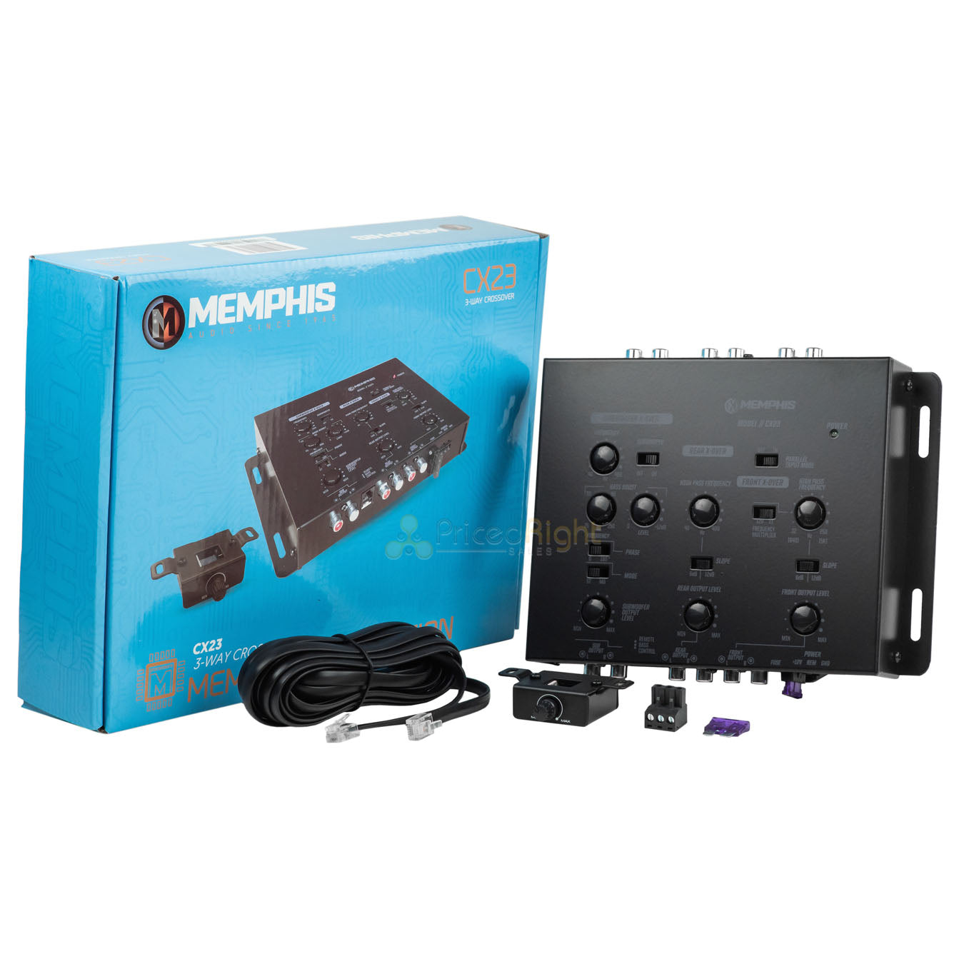 Memphis Audio 3 Way Electronic Crossover w Remote Level Control CX23 Processor