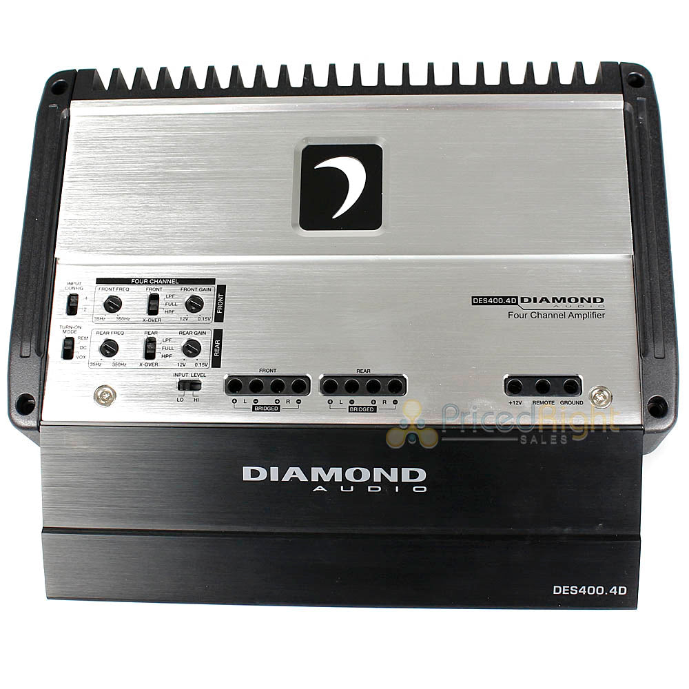 Diamond Audio 4 Channel Full Range Digital Amplifier 400W RMS Class DES400.4D