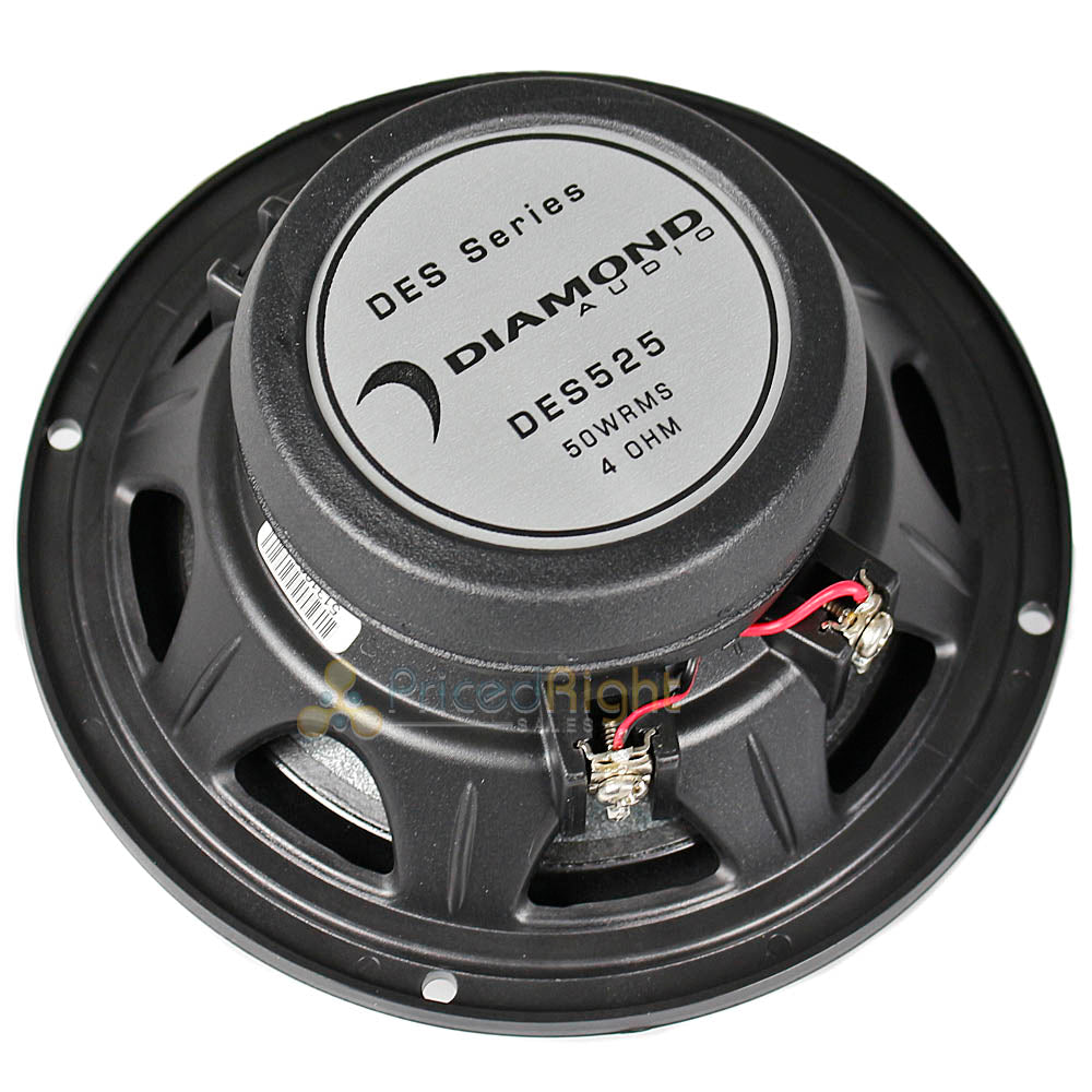 Diamond 5.25" Coaxial Speaker System 100 Watts Max 4 Ohm DES Series DES525 Pair