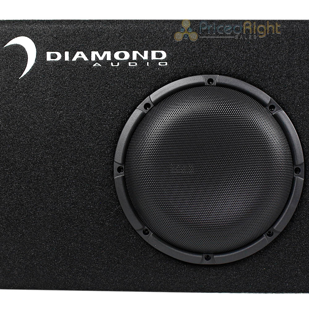 Diamond Audio Dual 8" MicroBox Enclosure Slot Vent Sub Box 1000W Max DESMB8D