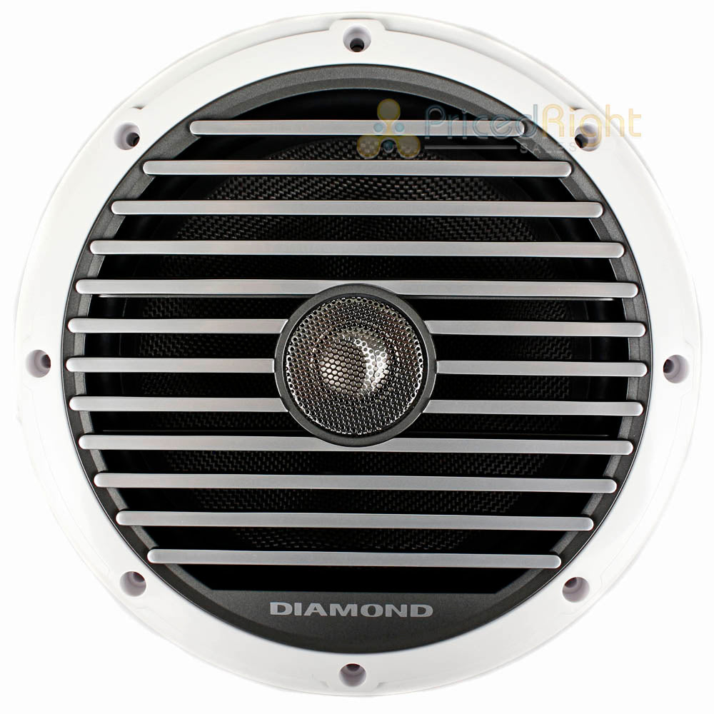 Diamond Audio 8" Marine Coaxial Speakers with RGB LED Lighting 120W RMS HXM8