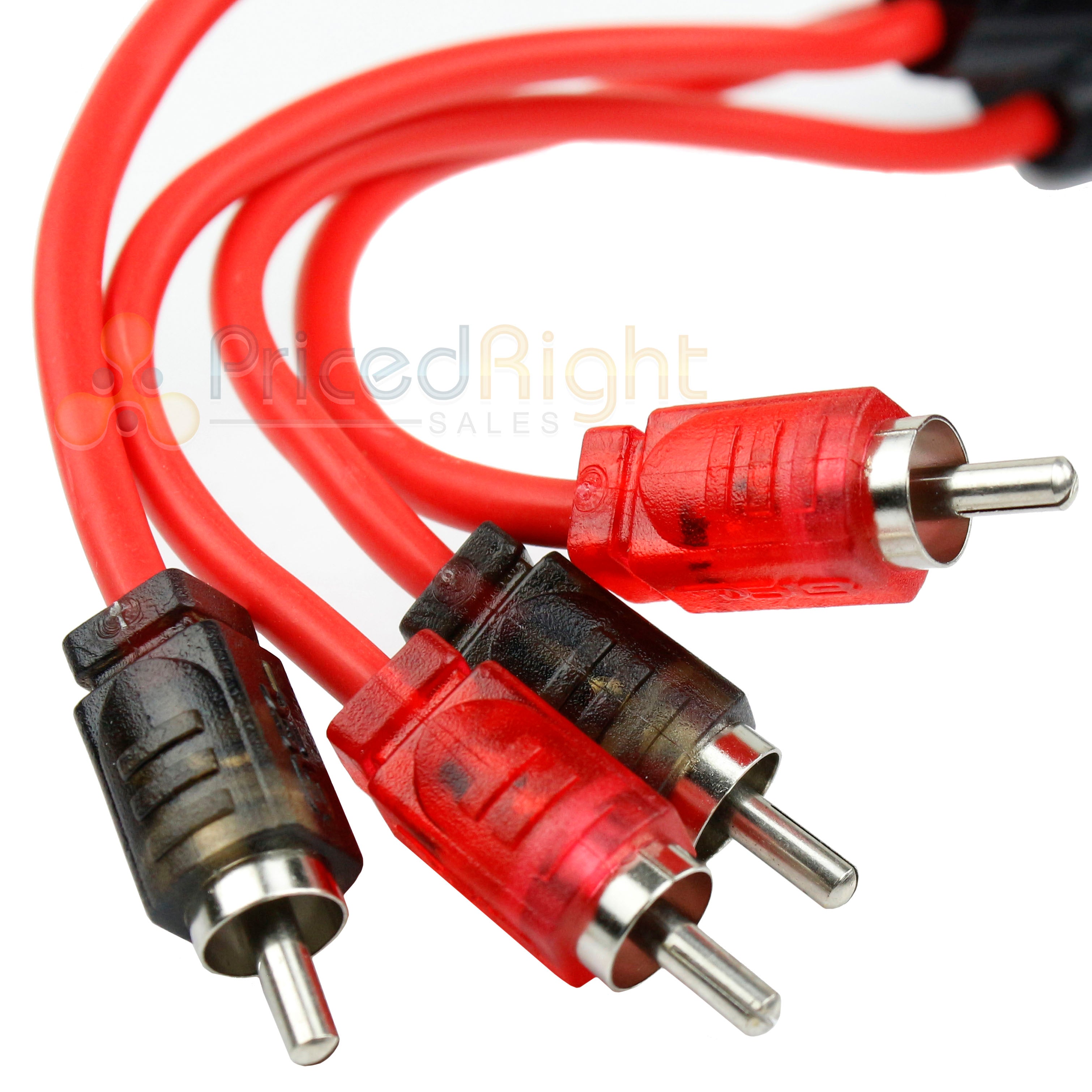 2 Pack 3 Ft RCA Cable OFC Interconnect DS18 R3 Competition Rated Performance Red