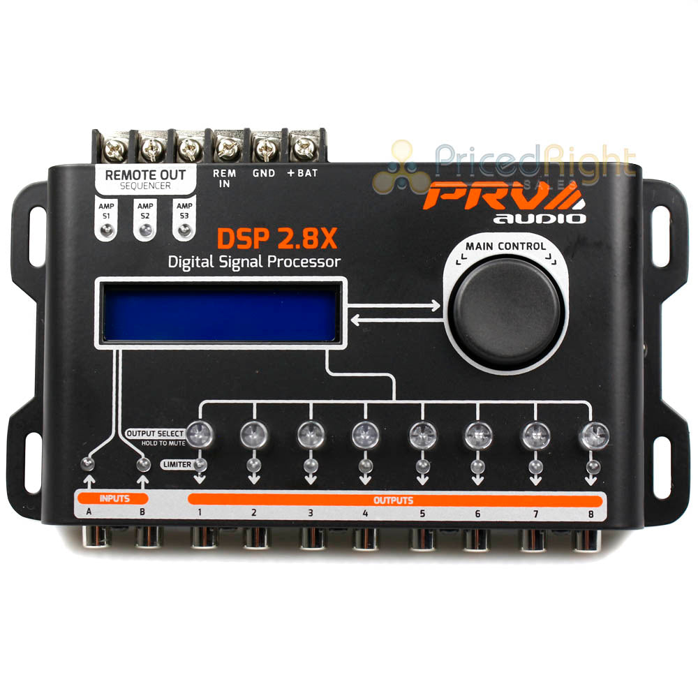 PRV Audio 8 Channel Digital Signal Processor Crossover and Equalizer DSP 2.8X