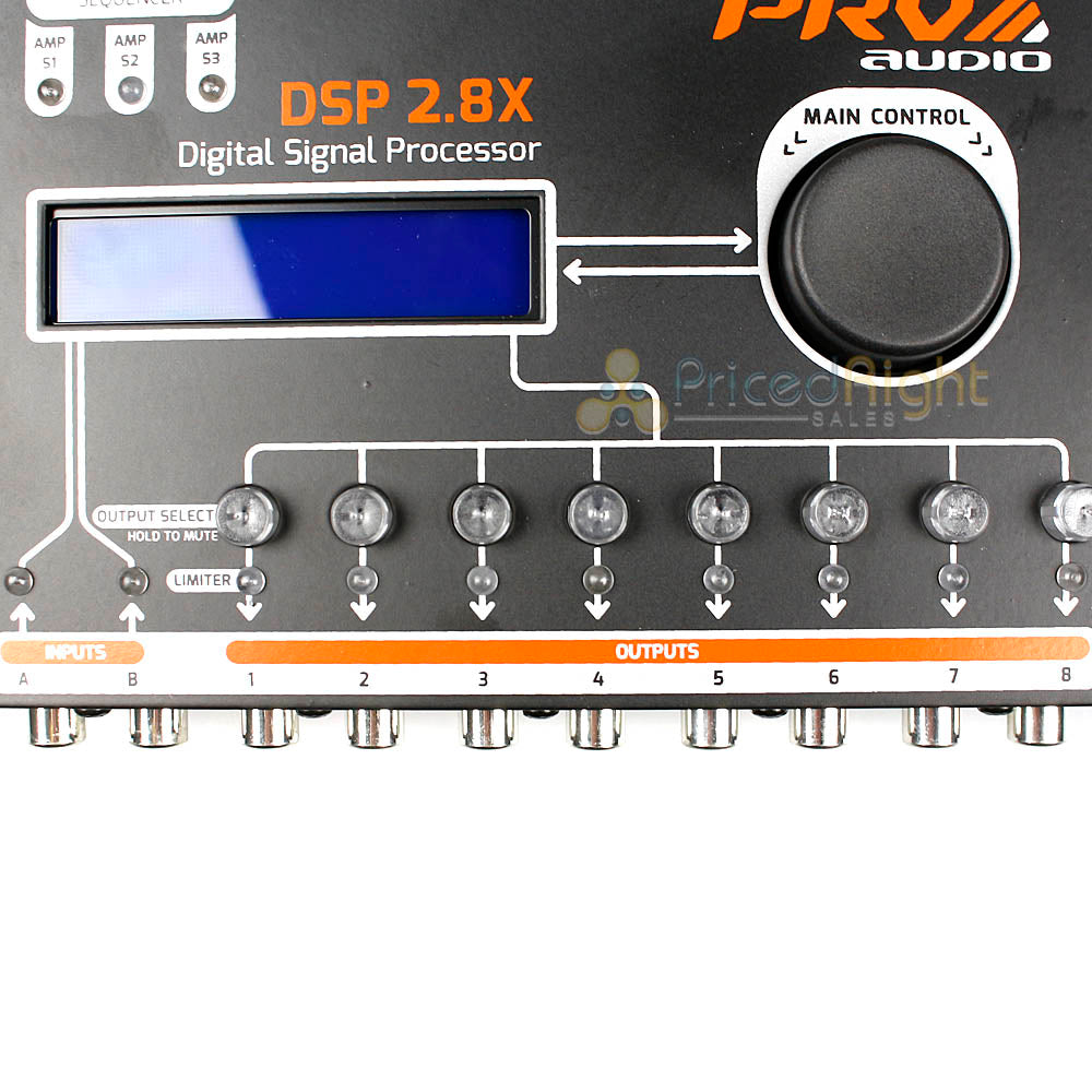 PRV Audio 8 Channel Digital Signal Processor Crossover and Equalizer DSP 2.8X