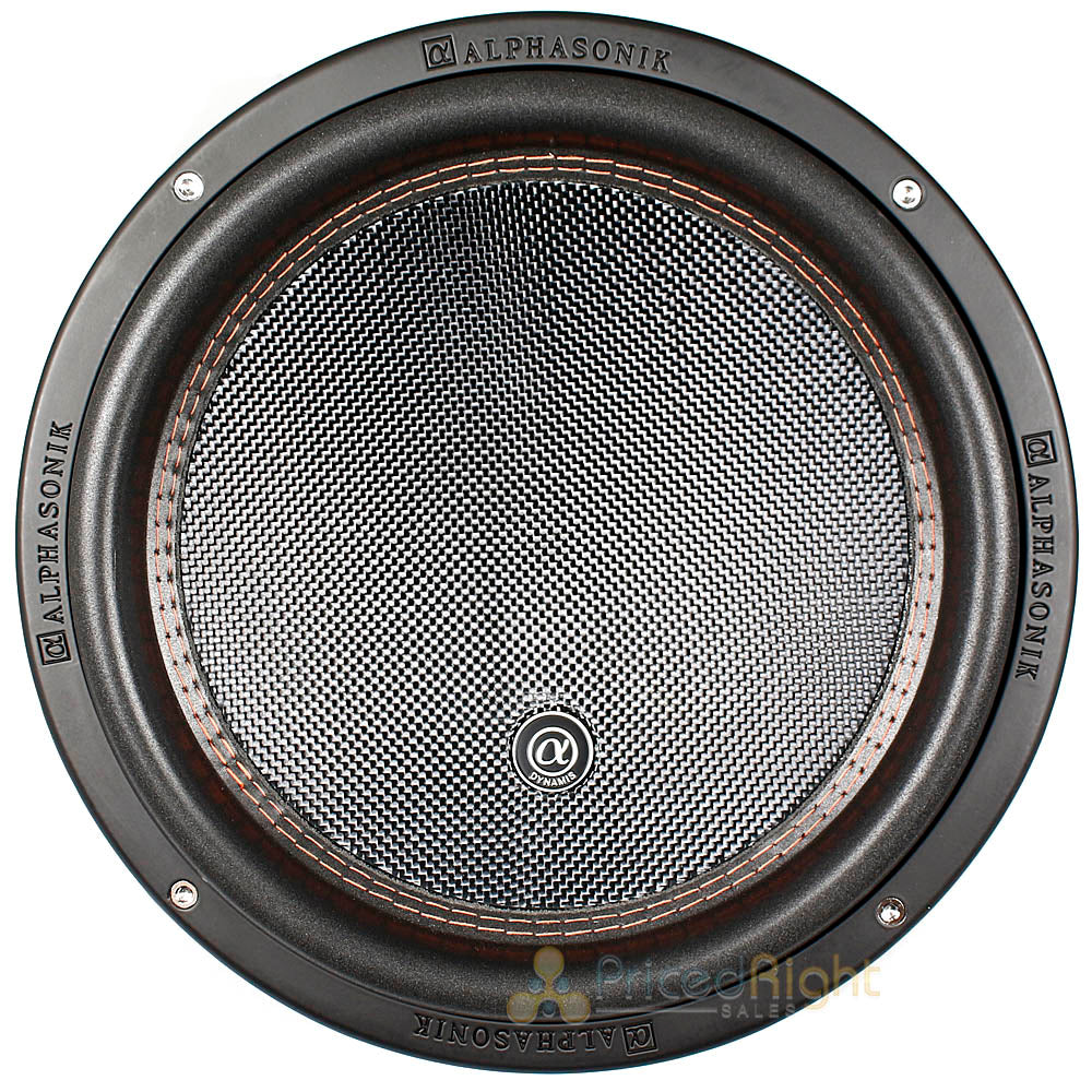 Alphasonik 12" Subwoofer 2400 Watts Max Dual 4 Ohm Dynamis Series DSW512 Single