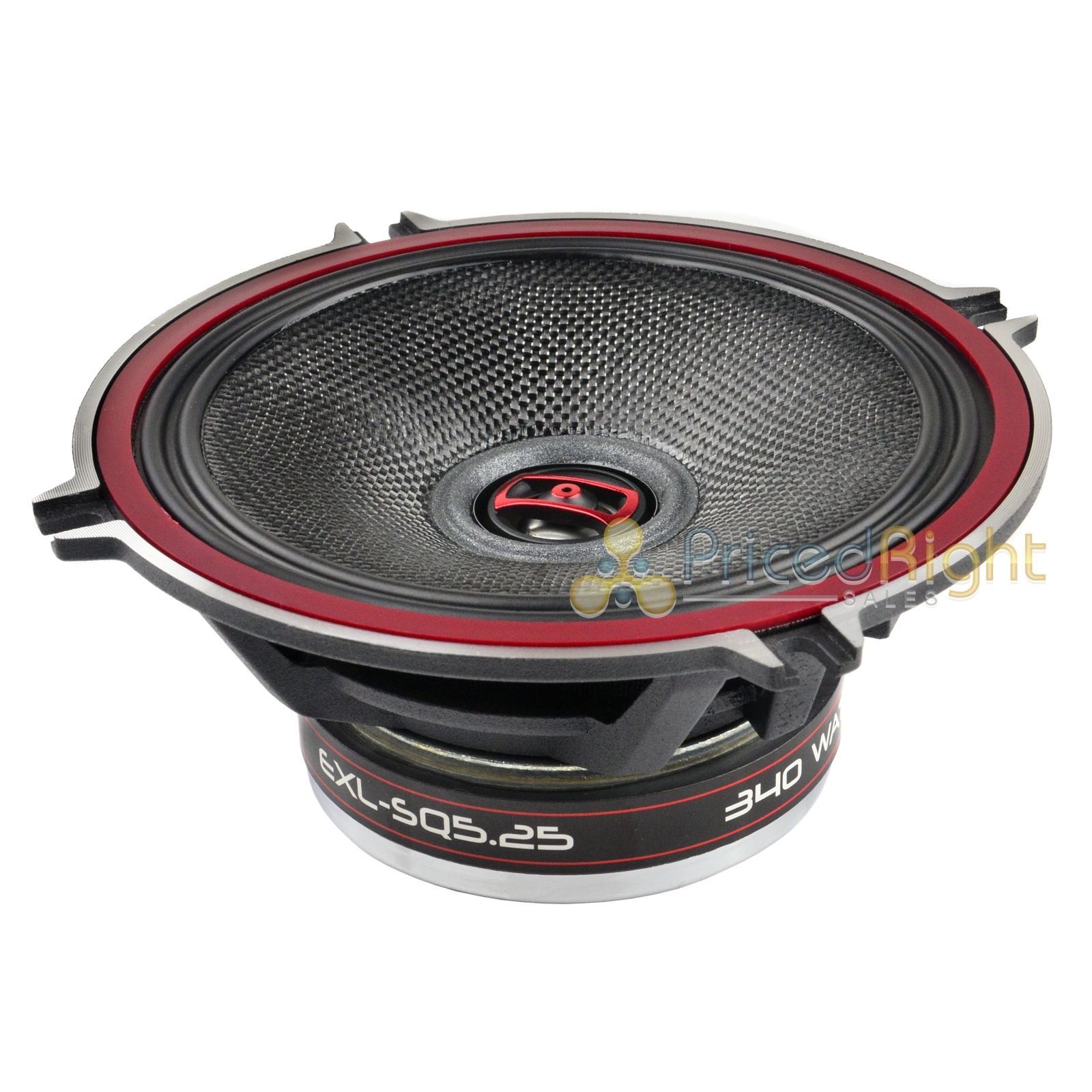 DS18 EXL-SQ5.25 Pair 5.25" 2 Way Coaxial Speaker 340 Watts Max Power 2 Speakers