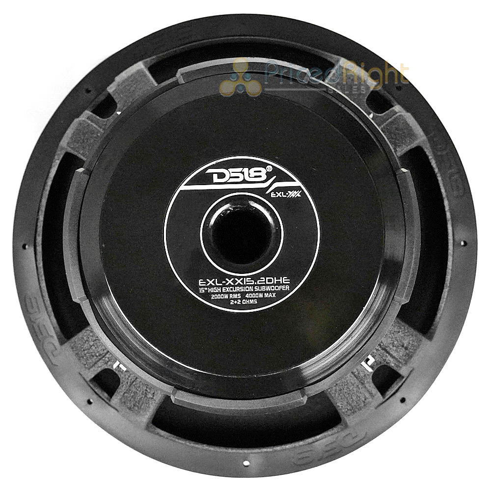 DS18 High Excursion 15" Subwoofer Dual 4 Ohm 4000 Watts Max EXL-XX15.2DHE Single