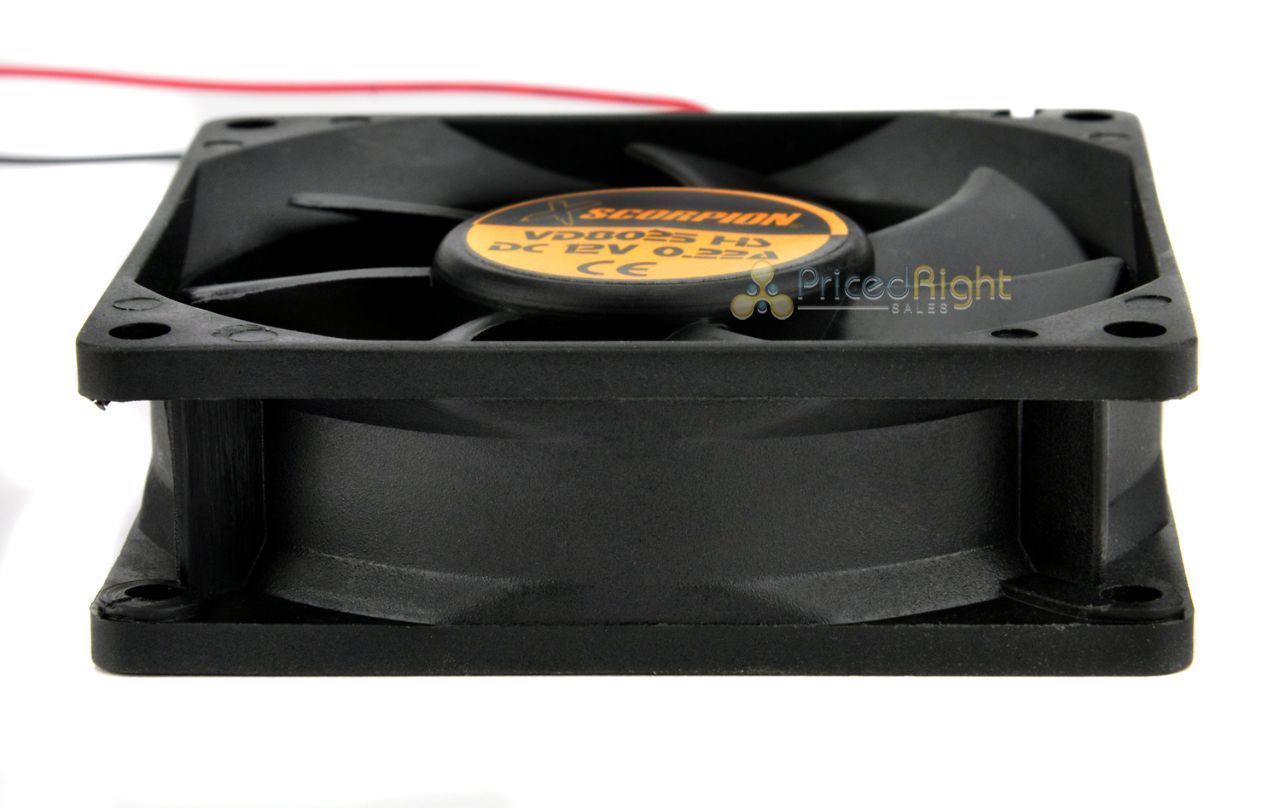 12V Thin Square Plastic Electric 3" x 1" Slim Rotary Cooling Fan FAN3 Xscorpion