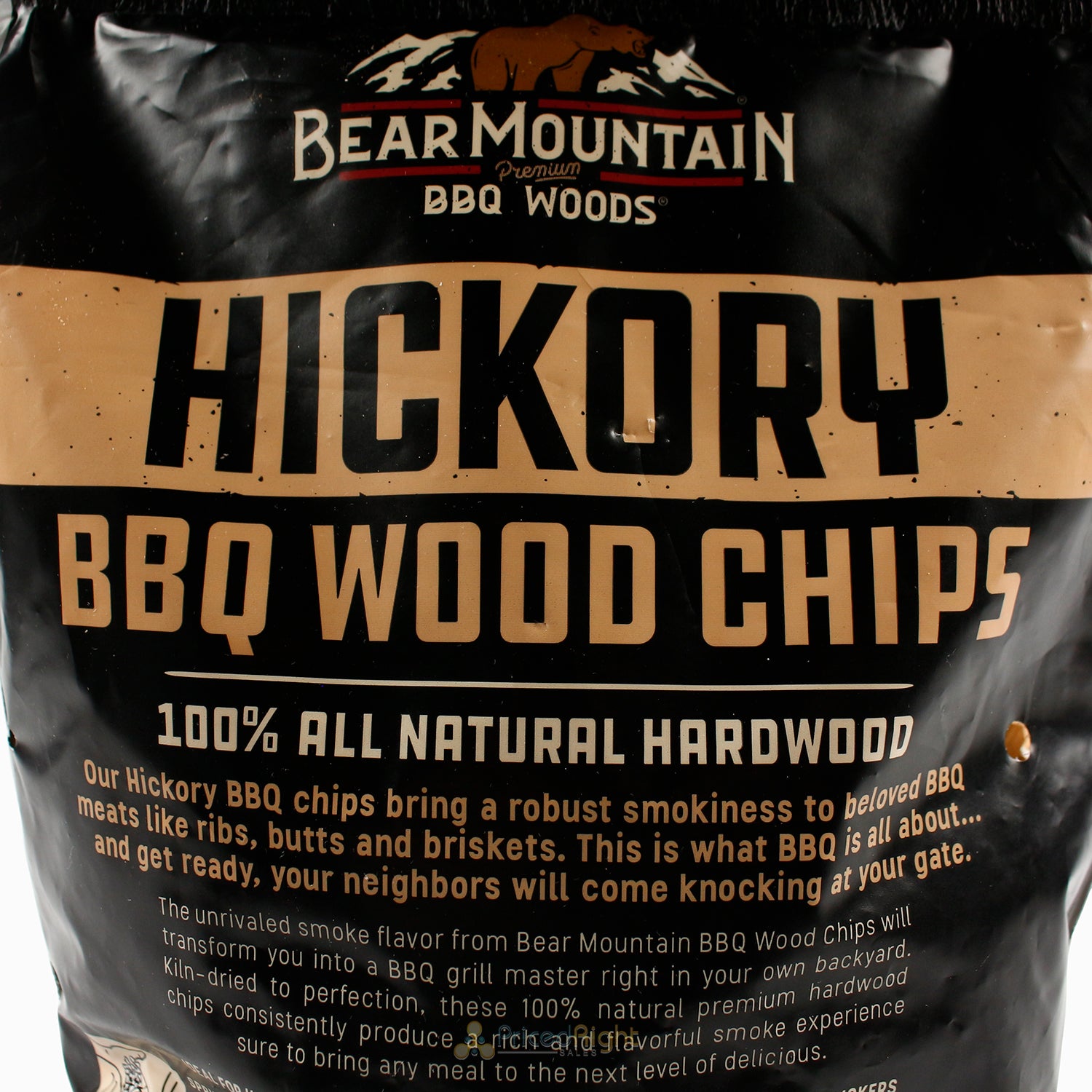 Bear Mountain BBQ Hickory Natural Hardwood Chips Robust Smoky Flavor for Meats