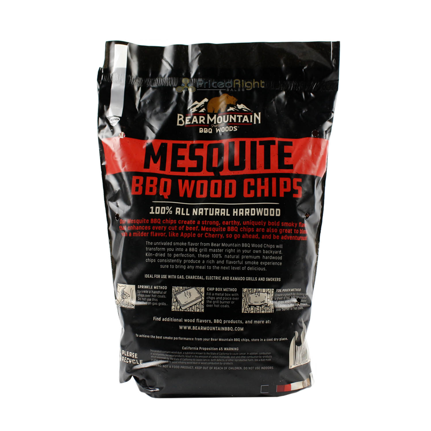 Bear Mountain BBQ Mesquite Natural Hardwood Chips Bold Smoky Flavor for Meat