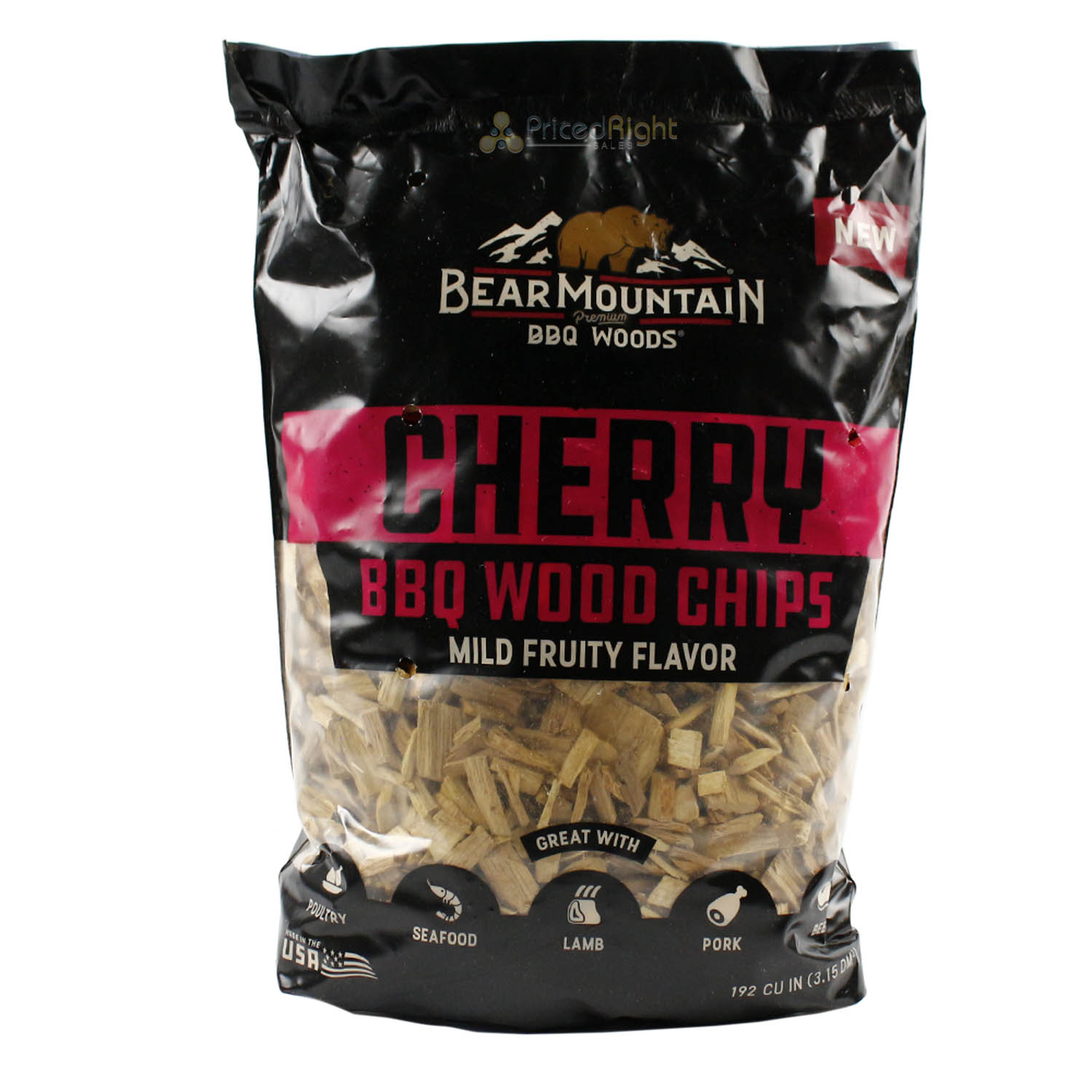 Bear Mountain BBQ Cherry All Natural Hardwood Chips Mild Fruity Smoky Flavor