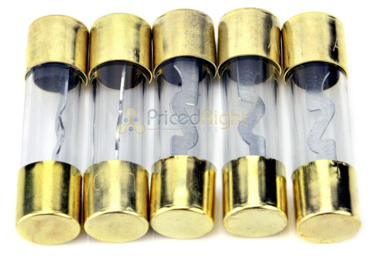 In-line 4 or 8 Gauge AGU Fuse Holder + 5 Pack 40 AMP AGU Fuses High Quality