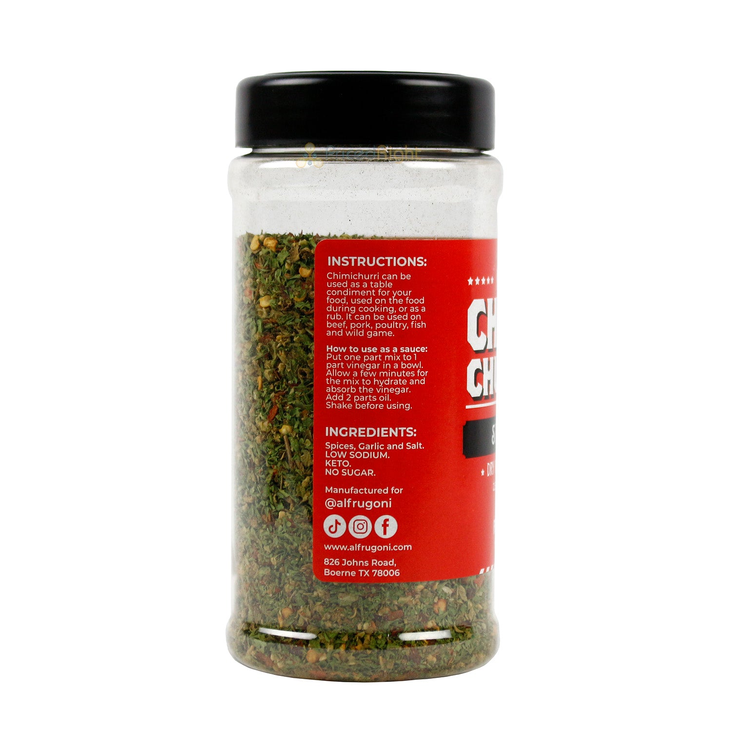 Frugoni Chimichurri Spicy Seasoning & Rub For Pork Poultry Fish Beef 2.5oz