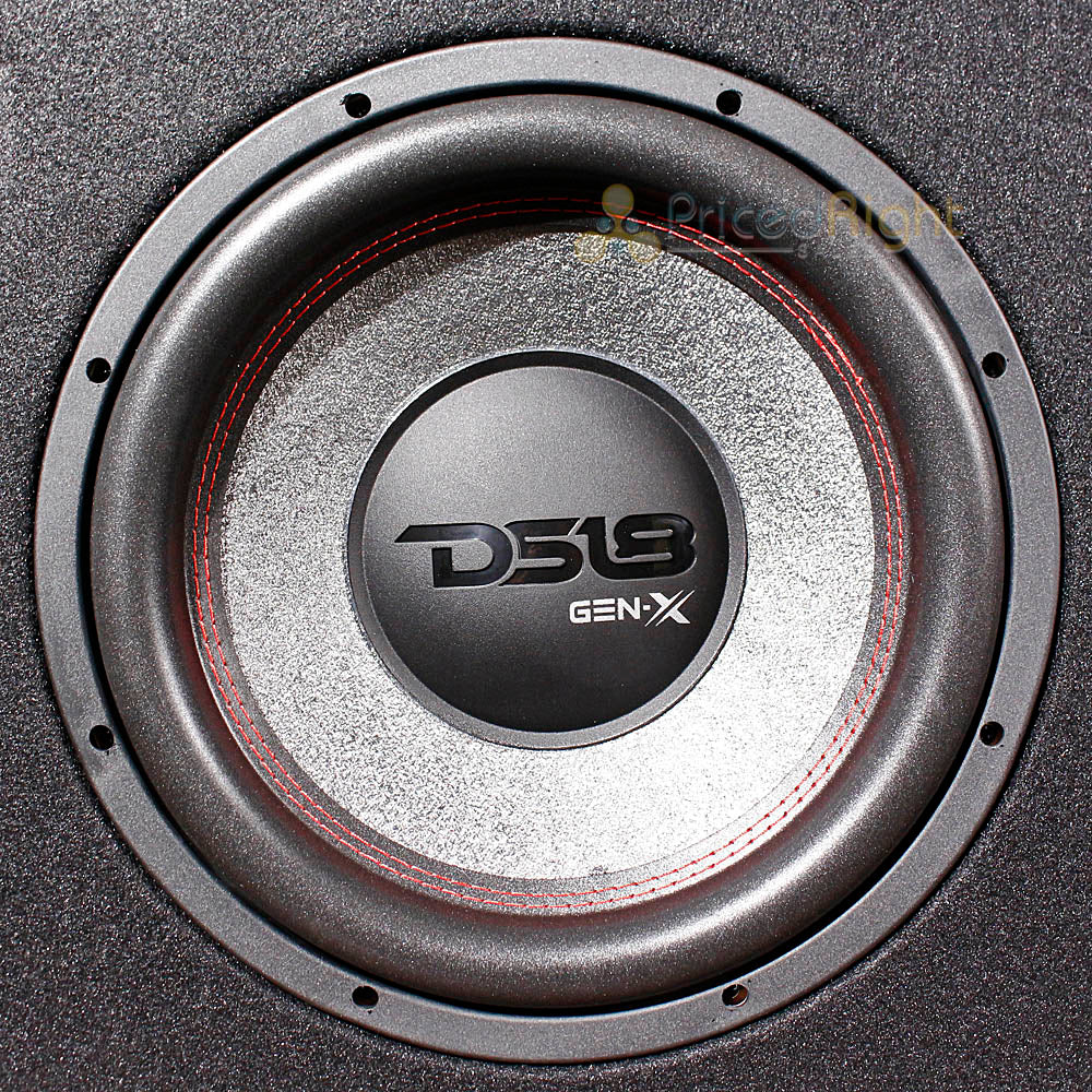 DS18 Bass Package GEN-X124D Loaded Ported Box 2+2 Ohm 1800 Watts Max GEN-X212LD